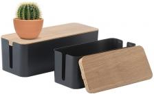 Органайзер Cactus черный/бамбук CS-BOX-BL