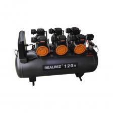 Безмасляный компрессор REALREZ TR-120 — это надежный, мощный и малошумный поршневой компрессор, который предназначен для обеспечения сжатым воздухом различных устройств и инструментов. REALREZ TR-120 оснащен мощным электрическим двигателем, который обеспечивает производительность на входе до 768 л/мин. Это позволяет использовать компрессор для различных задач, таких как покраска, подкачка шин, продувка и т. д. Компрессор REALREZ TR-120 имеет безмасляную конструкцию, что делает его безопасным для окружающей среды и продлевает срок службы оборудования. Отсутствие масла в компрессоре также снижает риск возникновения пожара. Компрессор REALREZ TR-120 оснащен надежным электродвигателем с медной оплеткой. REALREZ TR-120 имеет горизонтальный ресивер объемом 120 литров, что позволяет накапливать сжатый воздух и обеспечивает стабильную работу компрессора. Компрессор оборудован колесами для удобства транспортировки и ручками, что облегчает перемещение по рабочей площадке.  Выбирая безмасляный компрессор REALREZ TR-120, вы получаете надежный, мощный и безопасный инструмент для обеспечения сжатым воздухом различных устройств и инструментов.