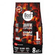 800 Degrees Угольные брикеты Extra Long Heat, 8 кг 16 л, , 1 шт.