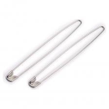 Английские булавки для незакрытых петель PRYM 2 шт 135 мм 081290 сталь под никель 502445 предназначены для рукоделия и других задач. Используются для скрепления мягких материалов, таких как ткань и бумага. Выполнены из металла, поэтому отличаются прочностью. Благодаря специальному покрытию не ржавеют.