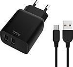 Сетевое ЗУ TFN 2 RAPID 2.4A microUSB black