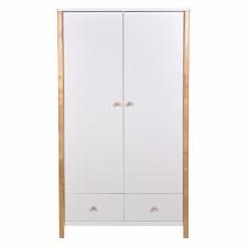 Шкаф двухсекционный Polini kids Simple 3510, с ящиками, цвет белый-натуральный