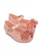 Mini Melissa балетки с цветочной аппликацией, розовый