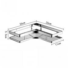 Угловая полка для ванной из нержавеющей стали