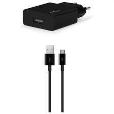 Зарядное устройство Ttec SmartCharger Travel Charger 2.1A с кабелем Type-C, черный (2SCS20CS)