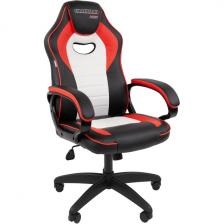 Кресло игровое с регулировкой наклона спинки Chairman Game 16 экокожа/черный/красный/белый CHAIRMAN