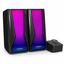 Компьютерная акустика Колонки ExeGate Accord 230 EX289687RUS (питание USB,Bluetooth, 2х3Вт (6Вт RMS), 60-20000Гц, цвет черный, RGB подсветка, Color Box)