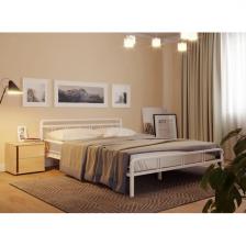 Двуспальная кровать Woodville Рейк 160х200 белая 403028
