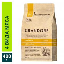Сухой корм для стерилизованных кошек Grandorf Adult Sterilised 4 вида мяса 400г