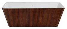 Ванна акриловая Lagard Vela 168x80 белый, темное дерево