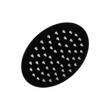 Верхний душ выполнен из нержавеющей стали, цвет матовый черный, диаметр лейки - 20 см, присоединительный размер - 1/2 дюйма, внутренняя резьба, кронштейн с шарниром для изменения угла наклона, прорезиненные форсунки облегчают чистку.