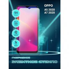 Защитное стекло для Oppo A9 2020, OPPO A5 2020 на экран, гибридное (пленка + стекловолокно), Crystal boost