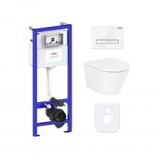 Комплект: инсталляция с унитазом Lavinia Boho Biore Rimless 6 в 1 77040105 - комплексное предложение, включающее все необходимое для установки и комфортного использования подвесной керамики. Чаша унитаза крепится на инсталляционную систему, далее на стену монтируется клавиша смыва для подачи воды. Подвесной унитаз, как правило, находится над полом на высоте около 100 мм, что облегчает уборку и обеспечивает доступ для свободного мытья пола под чашей. Санитарный фарфор Lavinia Boho имеет более твердую и гладкую поверхность, нежели сантехнический фаянс. Благодаря современному оборудованию и обжигу керамики при температуре 1250 &deg;С образуется беспористая многослойная глазурь, которая отличается низким коэффициентом водопоглощения и меньше впитывает грязь и запахи. Сиденье с крышкой изготовлено из прочного дюропласта с петлями из нержавеющей стали и имеет идеальное сочетание глянцевого цвета с керамикой.