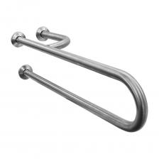 Полукруглый правый неподвижный поручень Полукруглый поручень NOFER правый неподвижный с тремя точками опоры, матовый 15048.S