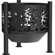 Костровая чаша Fire-House Деревья диам. 800 мм, на трубчатых ножках Ch-800деревья