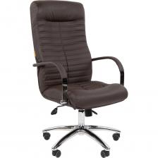 CHAIRMAN 480 – стильное, необычное и комфортное кресло руководителя. Его горизонтальный геометрический рисунок эффектно оттеняется хромированными элементами конструкции, а высокая эргономика достигается за счет анатомической формы и механизма качания повышенной комфортности. Продуманная эргономика, эффектная строчка на спинке и сиденье, подлокотники с мягкими накладками и удобный подголовник делают это компьютерное кресло идеальным решением для дома или офиса. Поддержка головы и шеи, поддержка спины по всей высоте, поясничная и фронтальная поддержка обеспечивают правильную посадку в течение всего дня, помогая избежать перенапряжения в спине. Регулировка сиденья по высоте позволяет адаптировать кресло под рост пользователя, а механизм качания с фиксацией в любом положении – откинуться и расслабиться в перерывах. Обивка кресла выполнена из натуральной кожи на лицевых поверхностях сиденья и спинки в сочетании с экокожей на боковых и задних поверхностях. Кожа – натуральный материал, неприхотливый в использовании и уходе. Прочный каркас кресла и газпатрон 3 класса выдерживают до 150 кг постоянной нагрузки. Офисное кресло CHAIRMAN 480 – привлекательный дизайн в сочетании с максимальным комфортом.