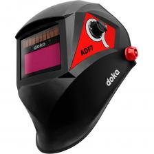 Маска сварочная Alpha ADF7 от “doka” подходит для работы в разных условиях и обеспечивает максимальный уровень комфорта при сварке. Отличительной особенностью данной модели является инновационный светофильтр с системой REAL COLOR и двойным LCD дисплеем, который обеспечивает равномерное затемнение и улучшенную цветопередачу во время сварочного процесса. Автоматическое затемнение светофильтра (функция ХАМЕЛЕОН) облегчает работу сварщикам и повышает ее эффективность. Сварочный шлем Велдер произведен из термоустойчивых материалов, имеет эргономичный дизайн и оптимальный баланс, благодаря чему минимизирована нагрузка на шею. Надежное крепление и регулируемое оголовье позволяют произвести индивидуальную подгонку щитка под персональные потребности сварщика. Форма и защитное стекло маски обеспечивают мужчинам-сварщикам надежную защиту лица и глаз от вредного ультрафиолетового и инфракрасного излучения, огня, агрессивных химических веществ, сварочных искр и других опасностей. Щиток сварочный оборудован внешней плавной регулировкой со степенью затемнения DIN 3/4-8/9-13 и плавными внутренними регулировками чувствительности и задержки. Дополнительной функцией профессиональной сварочной маски является режим шлифования «GRIND». Данный режим позволяет использовать маску не только в условиях сварки, но и при шлифовке материалов. Мужскую черную пластиковую маску можно использовать при всех видах дуговой сварки, резки, напыления и строжки (ММA, МIG/MAG, TIG).  