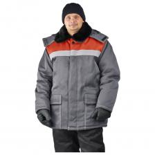 Зимняя куртка URSUS УРАЛ темно-серая/красная, КУР802-333; 48-50, 182-188