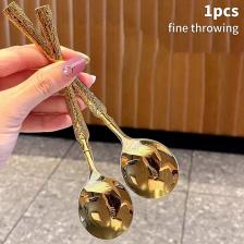 Ложка из нержавеющей стали с рисунком льда