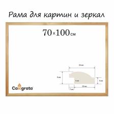 Рама для картин (зеркал) 70x100 см, профиль 37x18 мм Emma, неокрашенное дерево, (подходит для декорирования)