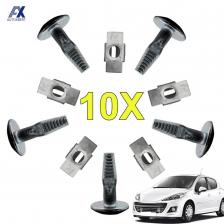 10 шт. для Peugeot 206 207 407 807 Citroen C2 C5 зажимы для нижней крышки автомобильного двигателя Нижняя защита Металлические Болты крепежные болты
