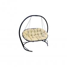 Диван M-GROUP МАМАСАН подвесной чёрное, бежевая подушка 12120401