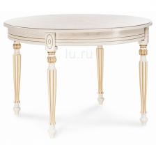 Стол вставка-бабочка Woodville Брейзер молочный/золото 483906 (круглая столешница, 4 ножки)