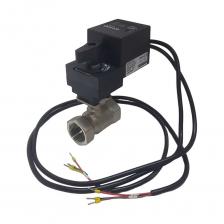 Двухходовой шаровой кран из нержавеющей стали, под привод DN15, G1/2, КVS 2.5 660151 с электроприводом. Используется как запорно-регулирующее устройство для трубопроводов водо- и теплоснабжения. Электропривод оснащен системой дополнительного ручного управления (при помощи кнопки) и имеет встроенную систему защиты от перегрузки. Кран отличается надежностью, долгим сроком службы и высокой герметизацией. Эти параметры достигаются благодаря литому корпусу с применением фторопластовых уплотнений (PTFE), двум уплотнительным кольцам из этиленпропиленового каучука (EPDM). Шар и вал изготовлены из нержавеющей стали. Дополнительные характеристики: Управление: электропривод реверсивный 2 Нм, 2/3 позиционное управление, питание АС 24 В Герметичный корпус соответствует требованиям IР54 Привод с ручным управлением Привод с отслеживанием положения, одна группа настраиваемых контактов по технологии SPDT Кран: муфтовый, внутренняя резьба G 1/2? Пропускная способность KVS 2,5 м3/ч Корректировочный диск Максимальное давление PN25 (~Ру25, 2,5Мпа, 25Bar, 25атм) Перепад давления до PN3,5 Запорное давление до PN13 Рабочая среда: вода, содержание гликоля не более 50%,пар низкого давления Температура рабочей среды от -5°C до 95°C