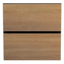 Тумба под раковину Uperwood Barsa, подвесная, 50 см, черная/дуб сонома