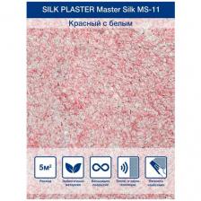 Жидкие обои Silk Plaster Мастер Cилк 11, красный с белым