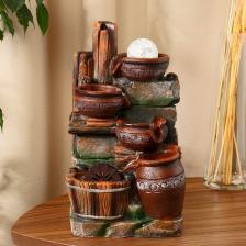 Фонтан настольный «Кувшин здоровья», 19.5x15x34 см, с подсветкой