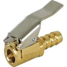 Наконечник подкачки AC-02 Cu, штуцер елочка, D8x15 мм, латунь (10 шт.) AIRLINE ATRV025 Быстросъёмный наконечник насоса - это удобный и практичный аксессуар, предназначенный для использования с автомобильными компрессорами, он обеспечивает быстрое и надежное соединение между компрессором и шиной автомобиля, что делает процесс накачки шин быстрым и эффективным. Артикул: ATRV025 Состав: Латунь, сталь Рабочее давление, Bar: 10 Диаметр отверстия в диске, мм: 11,3 Тип: Открытый Тип соединения: Штуцер елочка