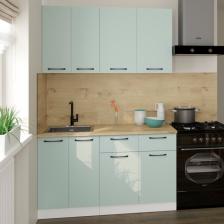 Кухонный гарнитур прямой «Лиора медиум», 1400x600 мм, цвет сумерки/дуб бунратти