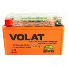 Аккумулятор для мотоцикла 12v Volat YTX7A-BS(iGEL) прямая полярность 7 Ah 105 A гелевый, акб на скутер, мопед, квадроцикл 150x87x94 мм