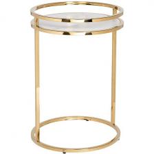 Стол журнальный мраморное стекло/золото d41*60см Garda Decor 47ED-07901