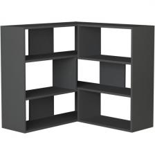 Стеллаж Прямые MOLLY BOOKCASE NO.3 (ЛДСП/Темно-серый) LEVE