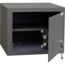 Предназначен для хранения документов и незначительных ценностей дома и в офисе. Корпус изготовлен из стального листа толщиной 1,2 мм, толщина лицевой панели двери - 3 мм. Дверь мебельного сейф запирается ключевым замком с двухригельной системой запирания. Конструкция сейфа предусматривает возможность анкерного крепления к полу и стене. На поверхность сейфа нанесено защитное износостойкое покрытие порошкового типа.