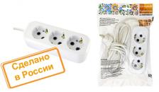 Tdm Удлинитель народный УН03 3 гнезда, 10 метров, с/з, ПВС 3х0,75мм2 10А/250В SQ1303-1044 1 шт
