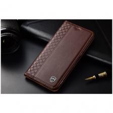 Чехол-книжка MyPads Premium для iPhone 12 Pro (6.1) из качественной импортной натуральной кожи дорогой элитный с элегантной сте.