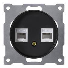 Розетка компьютерная RJ-45 OneKeyElectro, двойная Чёрный