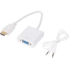 Переходник Rexant Штекер HDMI-гнездо VGA,провод+шнур 3,5мм(17-6936)