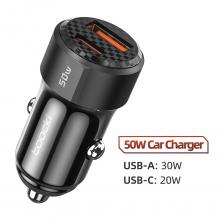 Toocki 50 Вт USB C Автомобильное зарядное устройство типа C PD20W QC3.0 Автомобильное зарядное устройство для телефона Быстрая зарядка для iPhone Samsung Xiaomi Huawei