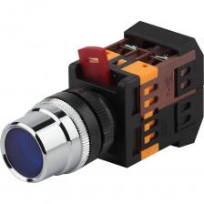 Кнопка ЭРА ABLF22, синий d22мм неон, 240В 1з+1р 10/400/3200 Б0045651