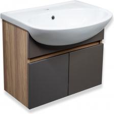 Тумба под умывальник для ванной RUNO ЛАДА - модное и оригинальное решение для бюджетного оснащения ванной комнаты. Коллекция мебели ЛАДА выполнена в трёх цветах - классическом белом, в стильных и модных цветах - графит и крафтовый дуб . Тумба под раковину оснащена двумя распашными дверцами, каждая дверца укомплектована двумя петлями, верхняя с доводчиком, нижняя без доводчика. К тумбе подходит керамическая раковина "Уют" (500*420 мм). Раковина глубиной 18 см. Мебель для ванной RUNO - красота и практичность в мелочах!Внимание! Раковина приобретается отдельно.