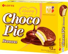 Печенье Lotte Choco Pie Banana в глазури 12шт*28г