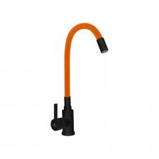 Смеситель для кухни Gota Rocio с гибким оранжевым силиконовым изливом Black&White DW7105-Z11 016092-GOTA