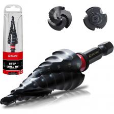 Ступенчатое сверло EZARC - это идеальный инструмент для профессионалов и любителей, которые ценят качество и эффективность в работе с различными материалами. Это сверло с диапазоном диаметров от 4 до 20 мм изготовлено из HSS M35 , что гарантирует высокую прочность и долговечность, обеспечивая надежные результаты даже при интенсивном использовании.Уникальная ступенчатая конструкция позволяет легко изменять диаметр сверления, что делает этот инструмент универсальным помощником для выполнения разнообразных задач, будь то работа с металлом, нержавеющей сталью, алюминием, деревом или пластиком. С девятью уровнями диаметров это сверло позволяет вам добиться нужного размера отверстия точно и быстро, не прибегая к смене инструмента.Ступенчатое сверло с покрытием из нитрида алюминия и титана, имеющее твердость 89HRC для исключительной твердости.Благодаря высококачественным материалам, из которых оно изготовлено, сверло легко и быстро справляется даже с самыми сложными задачами, позволяя вам достигать наилучших результатов. Его можно использовать как с ручными, так и с электрическими инструментами, что делает его отличным выбором для различных проектов, начиная от домашнего ремонта и заканчивая промышленным использованием.Толщина металлических пластин не должна превышать 3 мм, а толщина пластин из нержавеющей стали не должна превышать 1 мм.