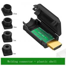 HDMI-совместимый штекерный разъем без пайки HDMI-совместимый сварочный разъем 2.0 4K HD Ремонт линии DIY Мужской адаптер Металлический корпус