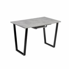 Стол «Атлант – 01», 1100(1500)x700x750 мм, цвет бетон чикаго светлый/опора чёрный