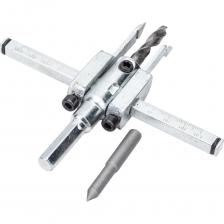 Сверло круговое по дереву 30-130 мм балеринка TORGWIN T252939 предназначено для просверливания отверстий разного диаметра в древесине, клееной фанере, ДСП. Легко регулируется перемещением резцов при помощи ключа (входит в комплект). Диапазон регулировки диаметра отверстия: 30-130 мм. Изготовлено из инструментальной стали.